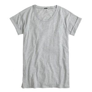 J. Crew side-slit tunic heather gray